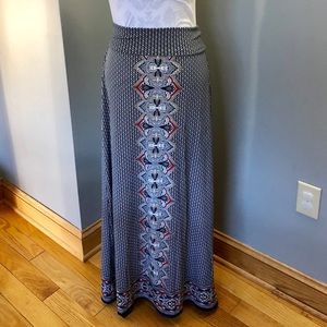 Maxi Skirt - Navy/Red/White